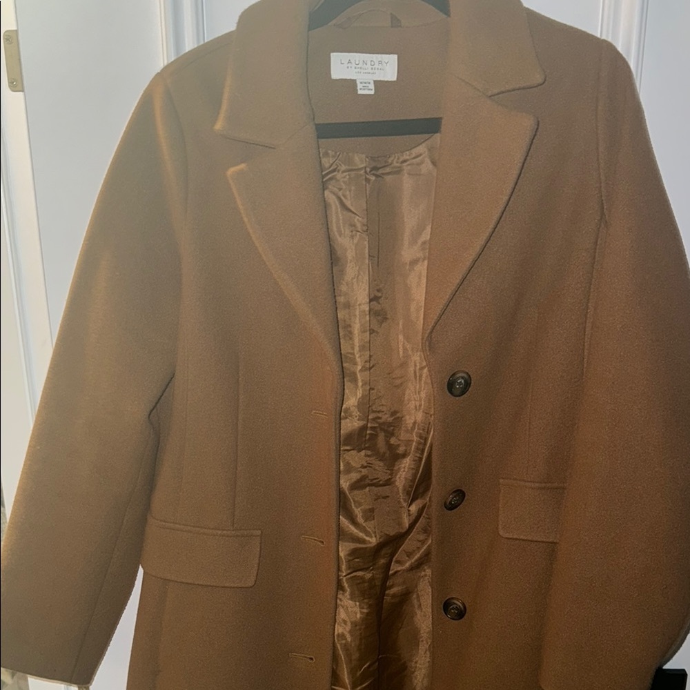 Laundry By Shelli Segal Brown Trench Coat Classic Design